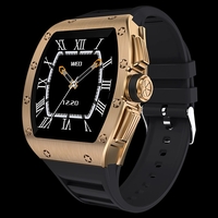 Ceas Smartwatch Neo™ Smart Wear Premium, Auriu, Display IPS, Calorii, Puls, Tensiune Arteriala, Saturatie Oxigen Din Sange, Impermeabil