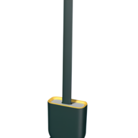 Perie de Silicon pentru Toaleta. cu Suport din Plastic, Aspect Modern, Verde, Neo™