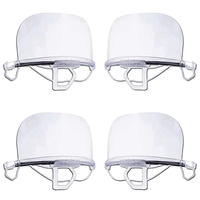 Set 4 Masti transparente reutilizabile pentru gura si nas, cu suport pentru barbie si elastic, bandou alb, Neo Horeca