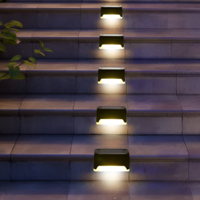 Lampa Solara cu Iluminare LED, Rezistent la Apa IP44, pentru Gradina, Terasa, Gard, Trepte si Balustrada, culoare Negru, Neo™