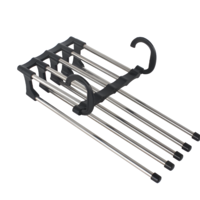 Umeras Neo™ pentru Pantaloni/Prosoape, Tip Cascada, 5 brate Extensibile, Negru