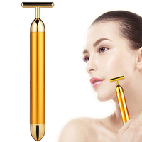 Aparat lifting facial NUODWELL, 24 K Energy Beauty Bar, semiprofesional, impotriva ridurilor, cu vibromasaj