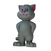 Jucarie Talking Tom: Motanul Inteligent Vorbitor, 40 cm, Culoare Gri, Neo™