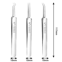 Set 8 pensete pentru extractie puncte negre, comedoane, acnee, ustensile cosmetice din inox, metalic, Neo™ Premium®
