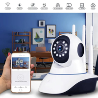 Camera de supraveghere HD cu rotire 360, WiFi, 3 Antene, cu Monitor Bebe Night Vision si Rotire Automata, Neo™ Camy-Cam®