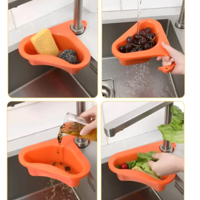 Cosulet de Scurgere Neo™ pentru Chiuveta, Forma de Lebada, Prindere de Baterie, Portocaliu
