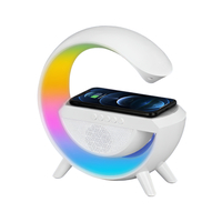 Lampa 3 in 1 RGB Neo™, Fast Charging Wireless, Speaker, Bluetooth, Lumini Ambientale, Alba