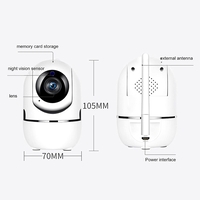 Camera de supraveghere IP Wi-FI cu Monitor Bebe Night Vision si Rotire Automata, Full HD, 1 Antena, Neo™ Camy-Cam®