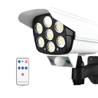 Lampa Solara Tip Camera Falsa 77 LED cu Panou solar, 10 W, Senzor miscare, 1200 mAH, Design Realist, Alb, Neo™