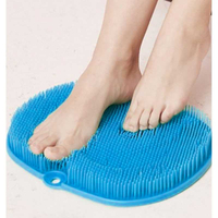 Covoras pentru baie sau dus, 2 in 1 din silicon pentru masaj, antiaderent, functie Masaj Picioare, Curatare spate, Neo™ Bath®, 30 x 30, Blue