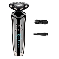 Aparat de ras electric 7 Capete, cu maner lung, Neo™ Blade 3D Samurai®, functie de trimmer, multifunctional, fara fir, incarcare USB, rezistent la apa, 3 lame independente, usor de curatat, sistem 7 in 1, Black-Silver