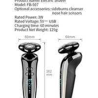 Aparat de ras electric 7 Capete, cu maner lung, Neo™ Blade 3D Samurai®, functie de trimmer, multifunctional, fara fir, incarcare USB, rezistent la apa, 3 lame independente, usor de curatat, sistem 7 in 1, Black-Silver