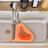 Cosulet de Scurgere Neo™ pentru Chiuveta, Forma de Lebada, Prindere de Baterie, Portocaliu