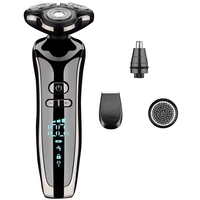Aparat de ras electric 7 Capete, cu maner lung, Neo™ Blade 3D Samurai®, functie de trimmer, multifunctional, fara fir, incarcare USB, rezistent la apa, 3 lame independente, usor de curatat, sistem 7 in 1, Black-Silver