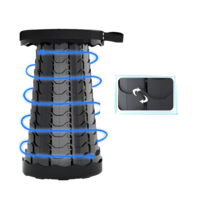 Scaun Telescopic Neo™ Portabil, universal, sustine 150 kg, ABS, Negru
