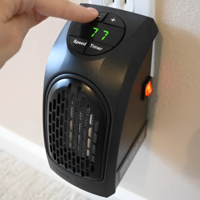 Radiator Termoceramic NEO™ de Priza - Putere de 400W, Termostat si Display LED, 2 Viteze, Culoare Neagra