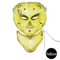 Masca LED Cosmetica Tratament Fotoni Fata si Gat, Neo™ Beauty, Anti-imbatranire, Anti-Acnee, Functie de Lifting, 7 Culori LED, Tratament non invaziv, Alba