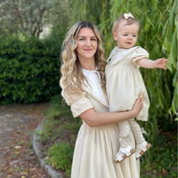 Set mamă–fiică KAROLINA, din pânză topită fină