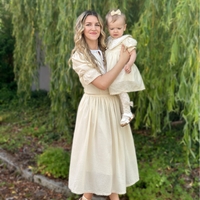 Set mamă–fiică KAROLINA, din pânză topită fină