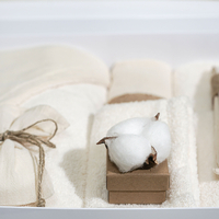 Trusou Botez crem, cu broderie manuala, model DIN NATURA