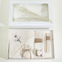 Trusou Botez crem, cu broderie manuala, model DIN NATURA