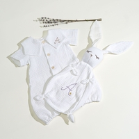 Salopeta fetite, din muselina alba, model ALIA