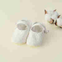 Botosei fetite, muselina alba, model NICOLE