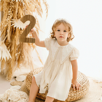 Rochita fetite, bumbac alb, model Karolina