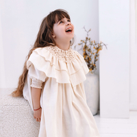 Rochiță din pânză topită fină pentru fetițe, model TAISIA