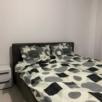 Lenjerie pat, Milano Collection, 4 piese, Alb-negru