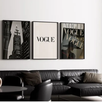 Set 3 tablouri, model Vogue, 30x40 cm