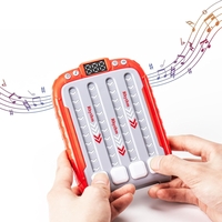 Jucarie Interactiva, Flippy, Joc Rhythm, +3 Ani, din ABS, 6 Niveluri, 15 x 3 x 11 cm, Functie Muzicala, Rosu