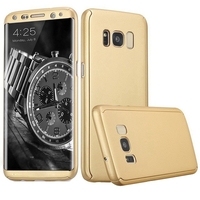 Husa Samsung Galaxy S8 Full Cover 360 Auriu + Folie de protectie