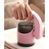 Aparat Pentru Curatat Scame, Par Si Praf, Flippy, cu LED, Pentru Diferite Tipuri De Material, Cu Lame Din Otel Inoxidabil, Compartiment de Depozitare, Maner Reglabil, 11x10.5x8.7 cm, Roz