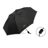 Umbrela, Flippy, Protectie UV Soare, Protectie Ploaie, Pliabila, din Vinil si Otel, 96 x 67 cm, Negru