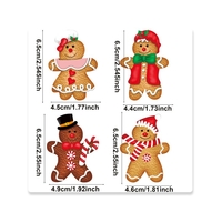 Set 12 Decoratiuni de Craciun din Lemn, Flippy, cu Snur pentru Agatare in Brad, Model Prajituri Omuleti, Dimensiuni Diferite, 2 Modele, Multicolor