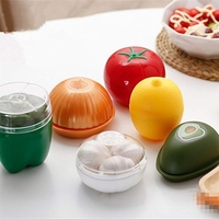 Cutie Alimentara, Flippy, Model Avocado, din Plastic, 12.5 x 12.5 x 5.4 cm, 500 ml, Verde Inchis