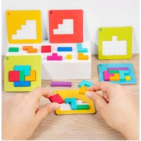 Joc Interactiv, Flippy, Tip Puzzle, din Lemn, +3 Ani, 128 Piese, 15 x 17 x 3.5 cm, Multicolor