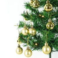 Brad Artificial Impodobit, 60 cm, suport plastic, cu instalatie luminoasa 20 LED alb cald + 20 globuri aurii incluse, Flippy