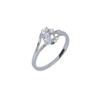 Inel din Argint 925 cu Zirconii, rodiat, marimea 56