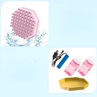 Pistol pentru Baloane de Sapun, Flippy, 69 de Gauri, Lumini Colorate, Tavita, Lichid, Baterie de Li, Cablu de Incarcare, 24cm x 14cm x 24cm, Roz