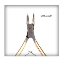 Cleste pentru Unghii si Cuticule, Flippy, din Otel Inoxidabil, Protectie Varf, 17 x 7 x 2 cm, Auriu