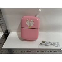Mini Imprimanta Foto Portabila, Flippy, Incarcare USB, Bluetooth, Model Pisica, Print Alb-Negru, Roz