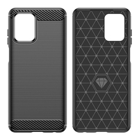 Husa de Protectie pentru Motorola Moto G13 / G23, Flippy, Protectie 360, din TPU cu element de Carbon, Anti Alunecare, 1.8 mm, Negru