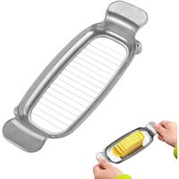 Feliator de Alimente, Flippy, pentru Branza, Unt, Oua, din Aluminiu, 19.5 x 6.5 x 2 cm, Argintiu