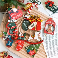 Set 14 Decoratiuni de Craciun, Flippy, pentru Brad, 5 - 9.5 cm, din Lemn, Multicolor