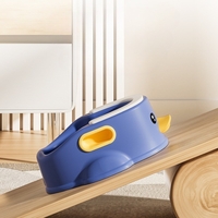 Olita pentru Copii, Flippy, +1an, Portabila, Design Ratusca, Model Prietenos, Non-Toxic, Compartiment Detasabil, cu Maner, Usor de Curatat, Albastru