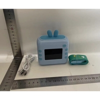 Camera Instantanee pentru Copii, Flippy, cu Functie de Printare, Cablu USB-C, Bluetooth, Compatibil iOS/Android, Imprimare APP, Model Iepure, Snur de Agatat Inclus, Albastru