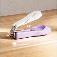 Set 4in1 de Ingrijire Unghii pentru Bebelusi, Flippy, Cutie de Depozitare Tip Cerb, 0-6 Ani, 11 x 6 x 11 cm, Mov