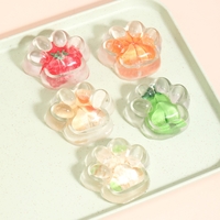 Jucarie Antistres Squishy, Flippy, Labuta de Pisica Pufoasa, cu Revenire Lenta, 7 x 6.5 cm, Model Legume, Multicolor